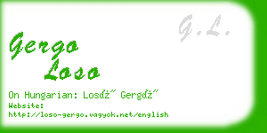 gergo loso business card